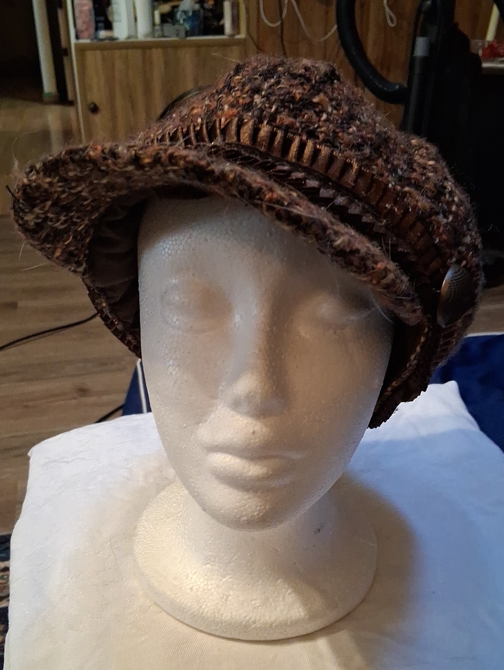 Marks & Spencer Brown Tweed Brimmed Newsboy Cap